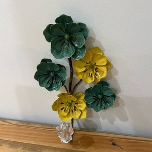 Metal Floral Mountable Wall Hook - unused and like new
